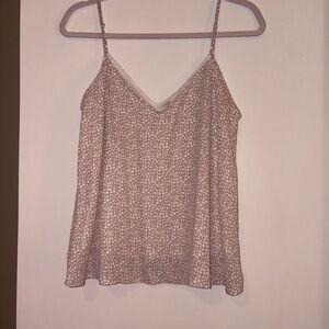 Caramel Taupe & Cream Printed Spaghetti Strap Camisole